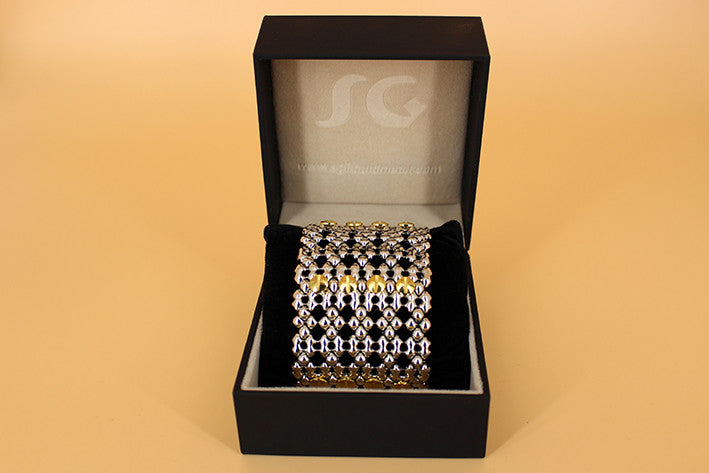 SG Liquid Metal TB43 – Antique Silver and Gold Finish – Bracelet by Sergio Gutierrez