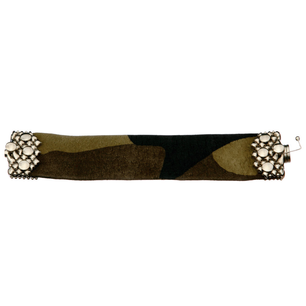 SG Liquid Metal LTBT4 (Chrome Finish & Leather) Bracelet by Sergio Gutierrez