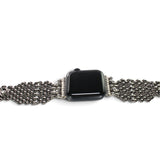 APPLE-1B-BLK (Black Chrome Finish) SG Liquid Metal Watch Band – Compatible with Apple Watch®