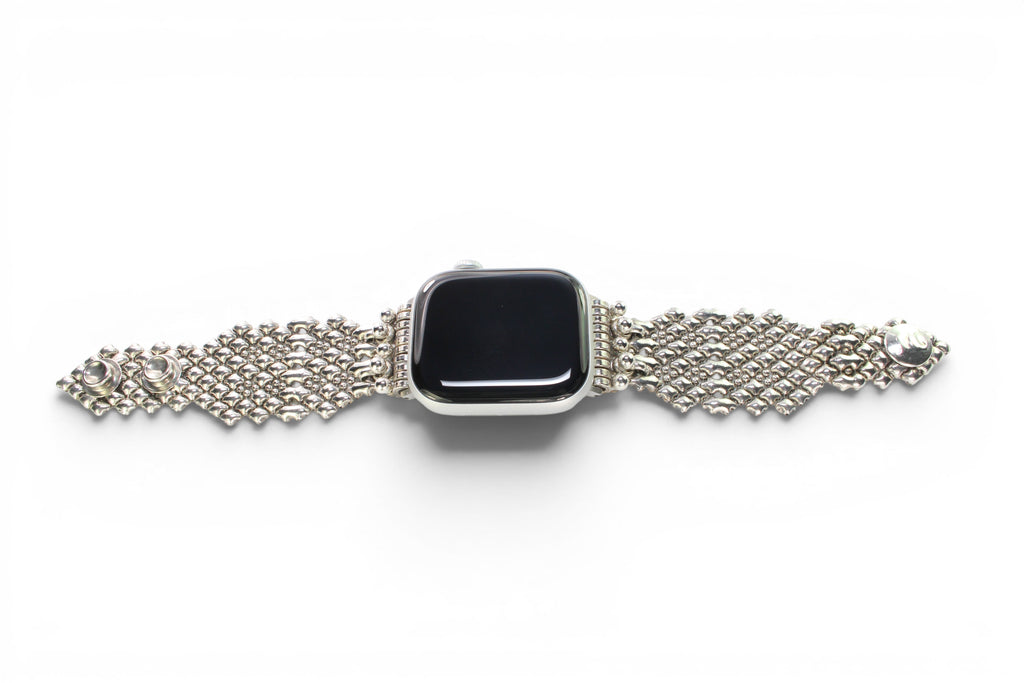 APPLE-1B-AS (Antique Silver Finish) SG Liquid Metal Watch Band – Compatible with Apple Watch®