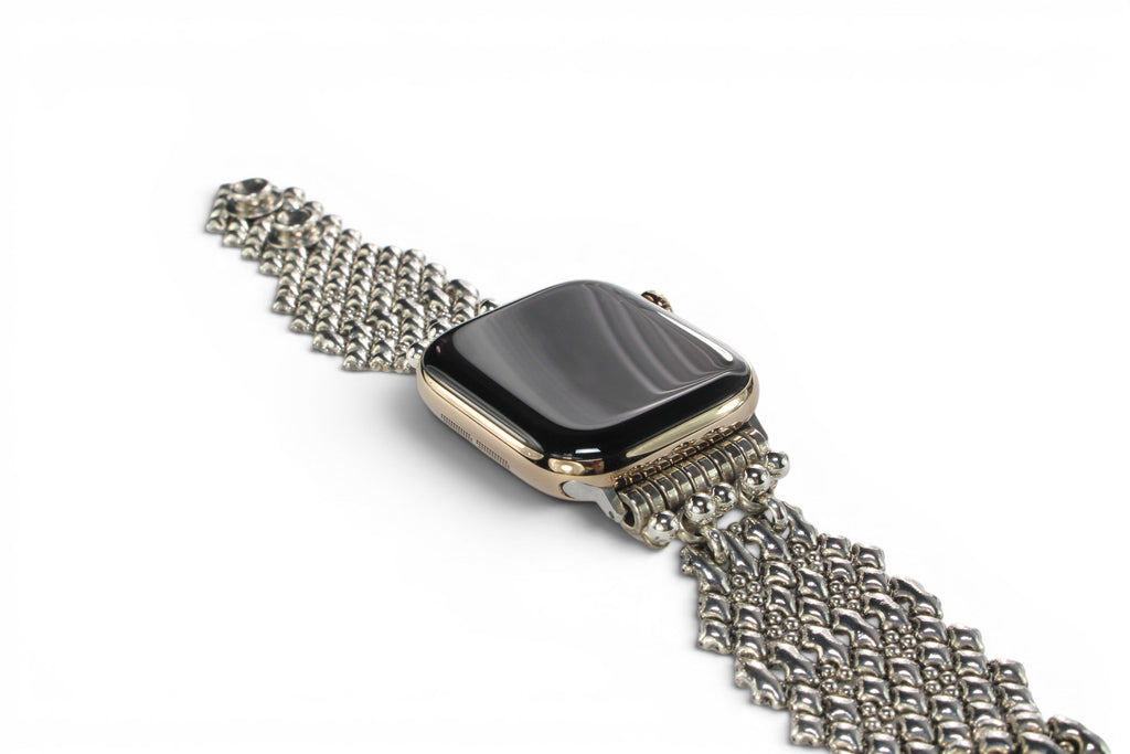 APPLE-1B-AS (Antique Silver Finish) SG Liquid Metal Watch Band – Compatible with Apple Watch®