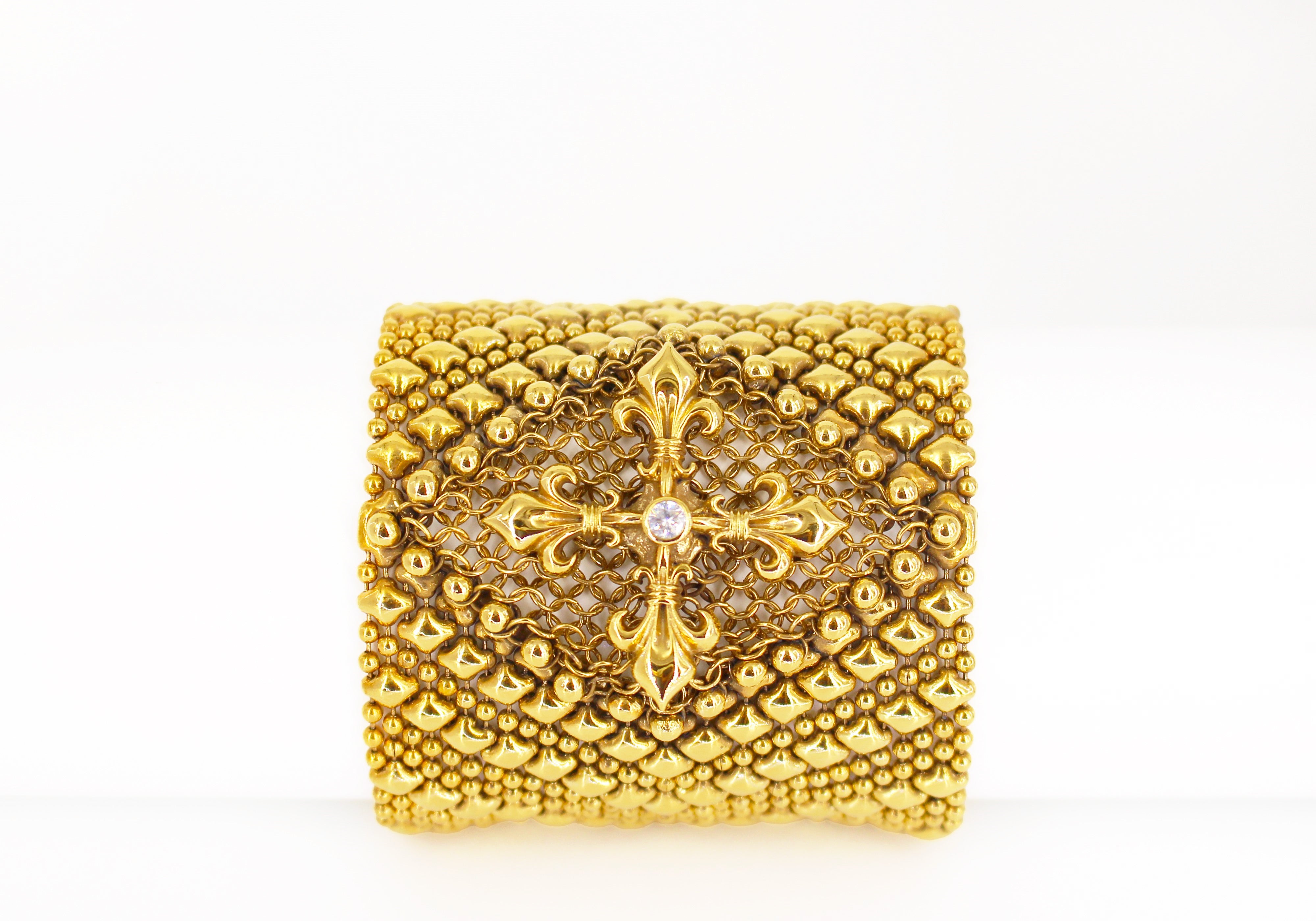 SG Liquid Metal Chainmail CMB7CR-AG (antique gold finish) Bracelet by Sergio Gutierrez