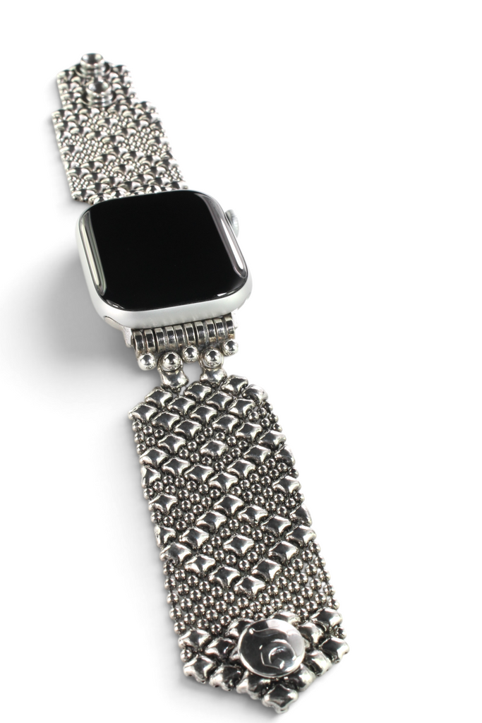APPLE-2B-AS (Antique Silver Finish) SG Liquid Metal Watch Band – Compatible with Apple Watch®