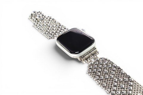 APPLE-2B-AS (Antique Silver Finish) SG Liquid Metal Watch Band – Compatible with Apple Watch®