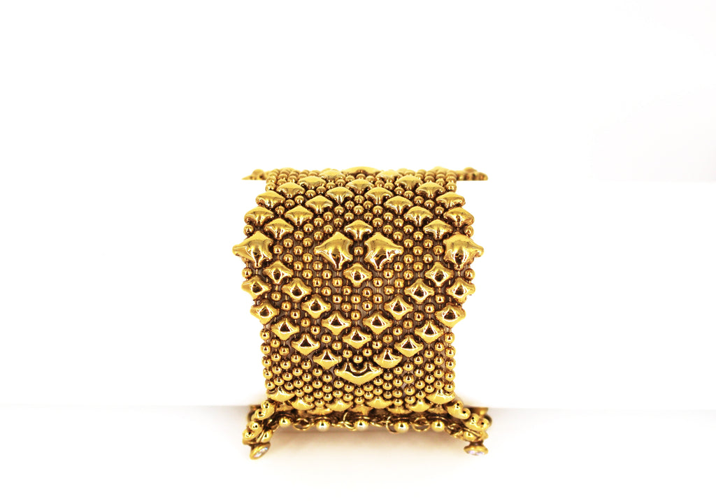 SG Liquid Metal Chainmail CMB9Z-AG (antique gold finish) Bracelet by Sergio Gutierrez