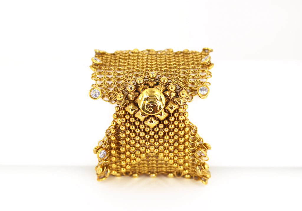 SG Liquid Metal Chainmail CMB9Z-AG (antique gold finish) Bracelet by Sergio Gutierrez