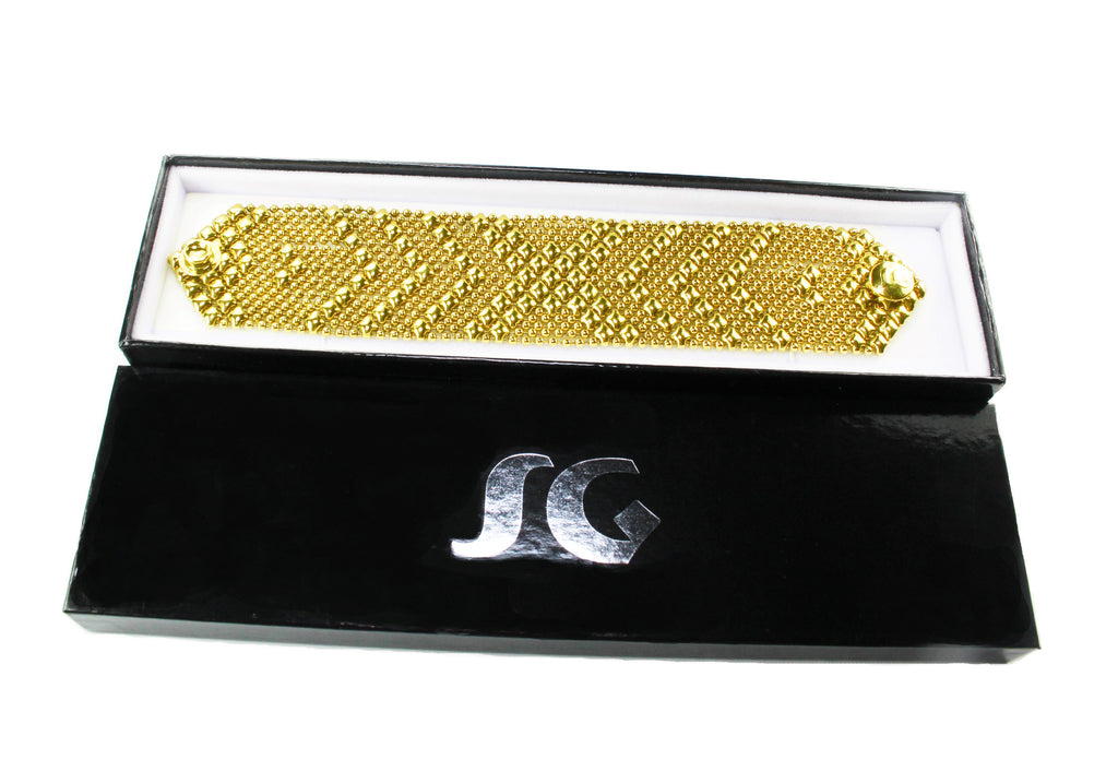 SG Liquid Metal B44 – G24K Gold 24k Finish Bracelet by Sergio Gutierrez