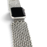 APPLE-WB8-AS Antique SILVER Finish Watch Band Compatible with Apple Watch® by Sergio Gutierrez