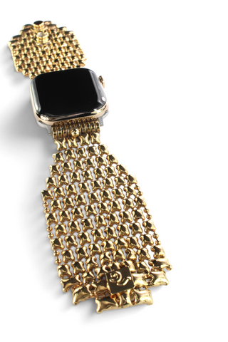 APPLE-WBQ2-AG Antique Gold Finish Watch Band Compatible with Apple Watch® by Sergio Gutierrez