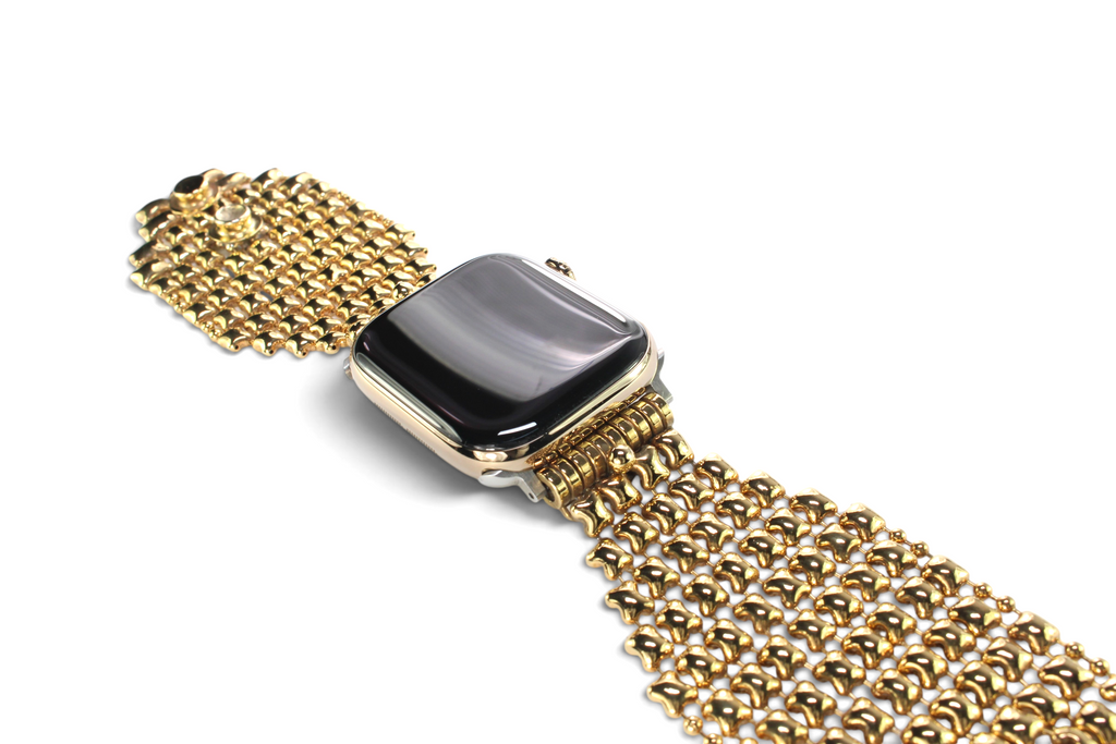 APPLE-WBQ2-AG Antique Gold Finish Watch Band Compatible with Apple Watch® by Sergio Gutierrez