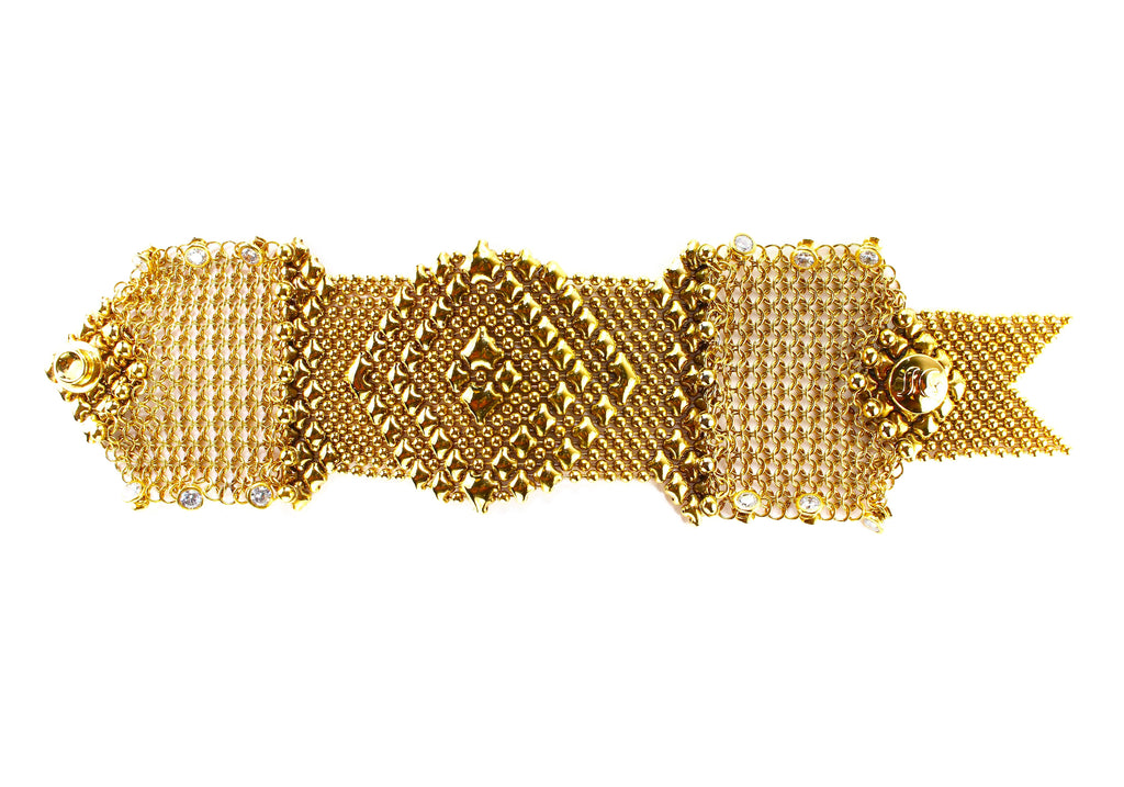 SG Liquid Metal Chainmail CMB9Z-AG (antique gold finish) Bracelet by Sergio Gutierrez
