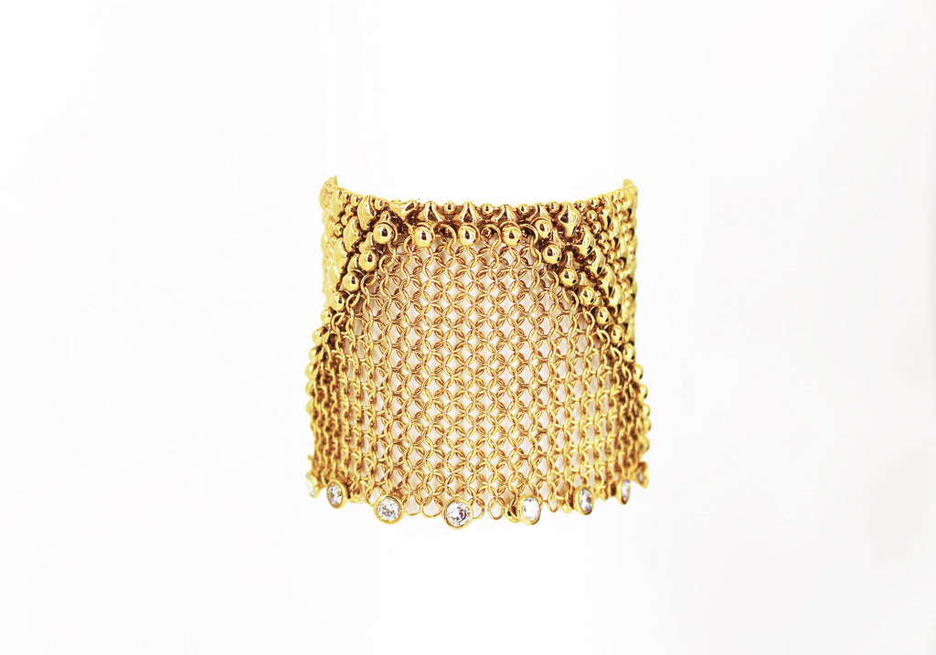 SG Liquid Metal Chainmail CMB6Z-AG (antique gold finish) Bracelet by Sergio Gutierrez