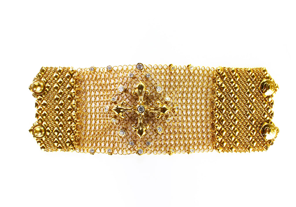 SG Liquid Metal Chainmail CMB8ZCR-AG (antique gold finish) Bracelet by Sergio Gutierrez