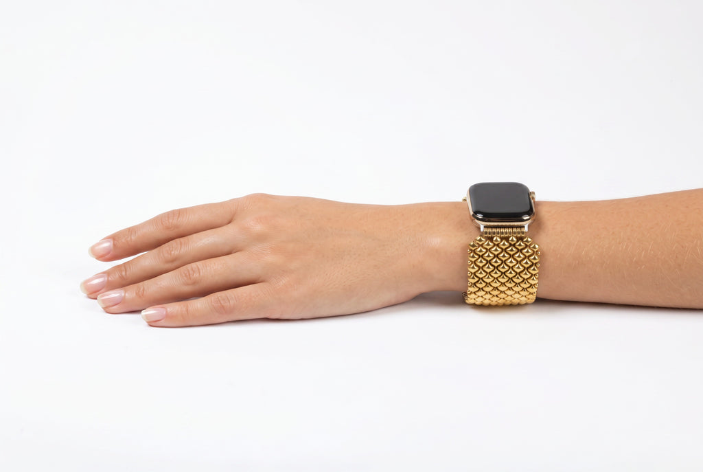 APPLE-WB8-AG Antique Gold Finish Watch Band Compatible with Apple Watch® by Sergio Gutierrez