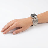 APPLE-WB8-AS Antique SILVER Finish Watch Band Compatible with Apple Watch® by Sergio Gutierrez