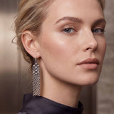 SG Liquid Metal E14 - AS Antique Silver Finish Earrings by Sergio Gutierrez