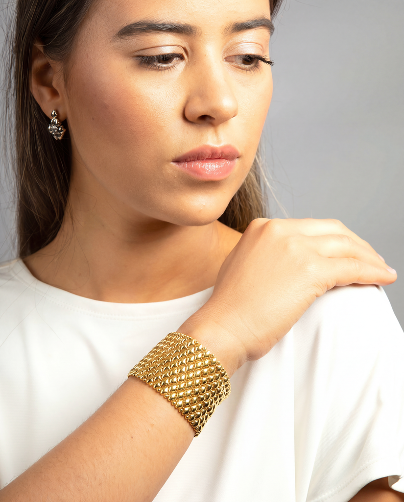 SG Liquid Metal B8 – G24K Gold 24k Finish Bracelet by Sergio Gutierrez