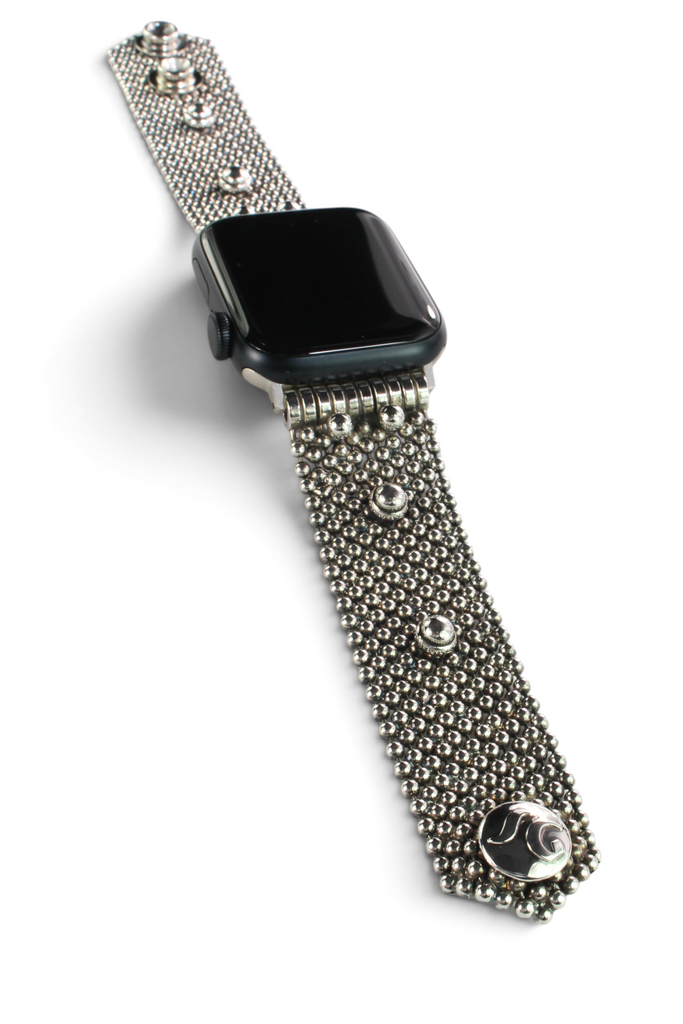APPLE-WB21-AS Antique silver Finish Watch Band Compatible with Apple Watch® by Sergio Gutierrez
