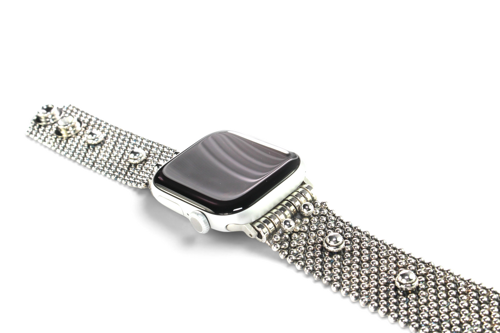 APPLE-WB21-AS Antique silver Finish Watch Band Compatible with Apple Watch® by Sergio Gutierrez