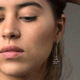 SG Liquid Metal SNE3 - AS Antique Silver Finish Earrings by Sergio Gutierrez