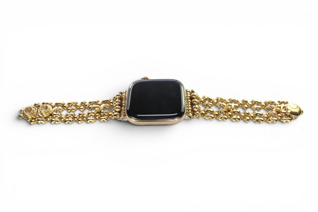 APPLE-WB41-AG Antique Gold Finish Watch Band Compatible with Apple Watch® by Sergio Gutierrez