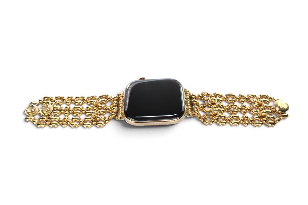 APPLE-WB42-AG Antique Gold Finish Watch Band Compatible with Apple Watch® by Sergio Gutierrez