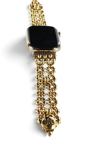 APPLE-WB41-AG Antique Gold Finish Watch Band Compatible with Apple Watch® by Sergio Gutierrez