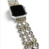 APPLE-WB42-AS Antique SILVER Finish Watch Band Compatible with Apple Watch® by Sergio Gutierrez