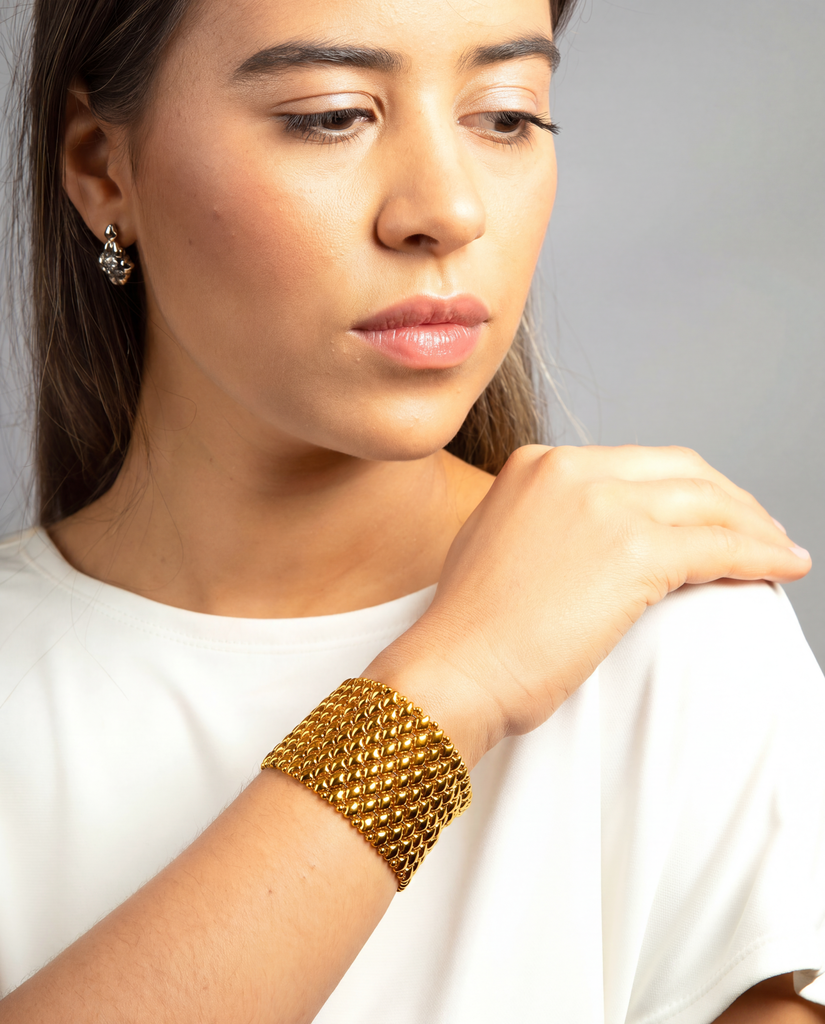 SG Liquid Metal B8 – AG Antique Gold Finish Bracelet by Sergio Gutierrez