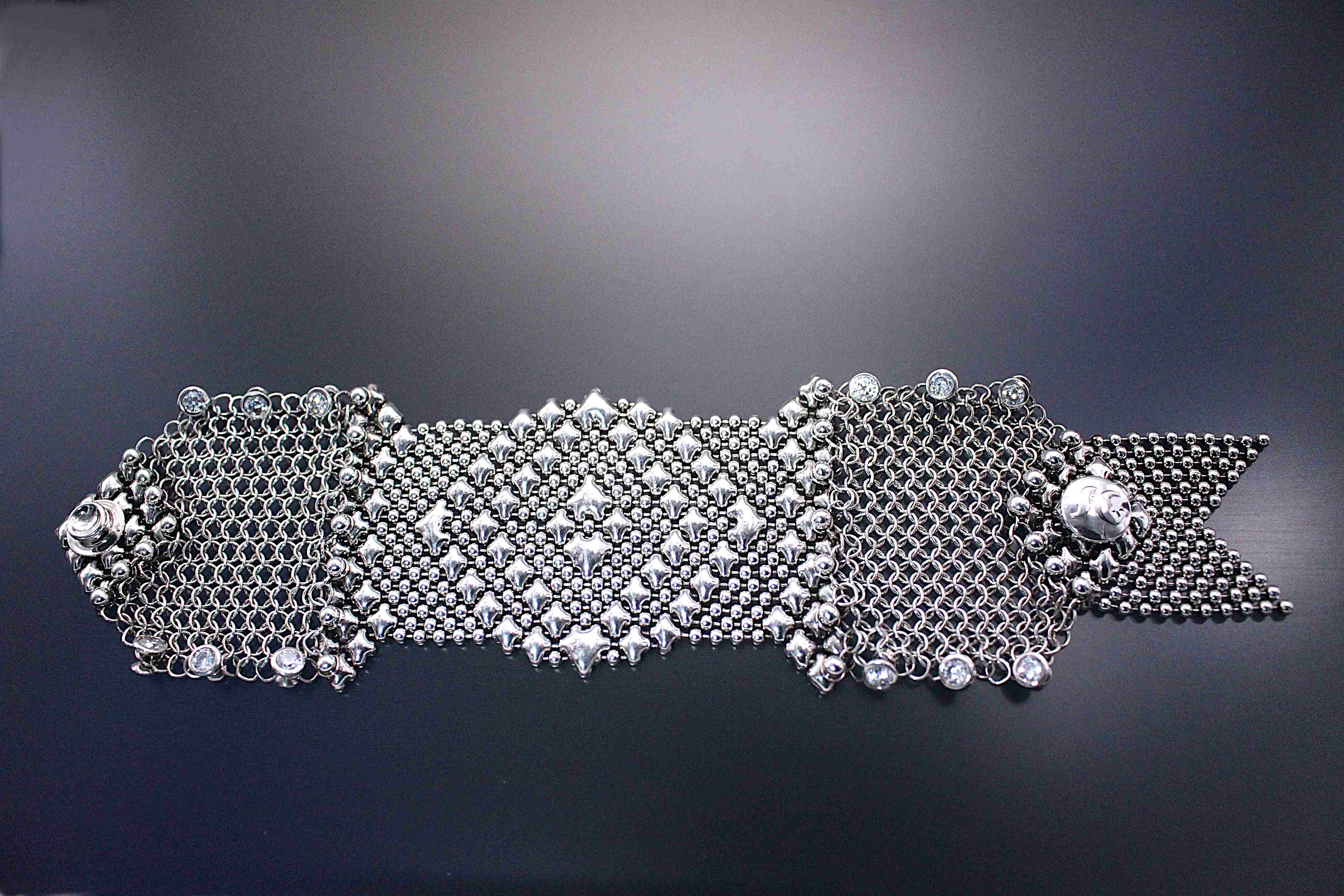 SG Liquid Metal Chainmail CMB9Z-AS (antique silver finish) Bracelet by Sergio Gutierrez