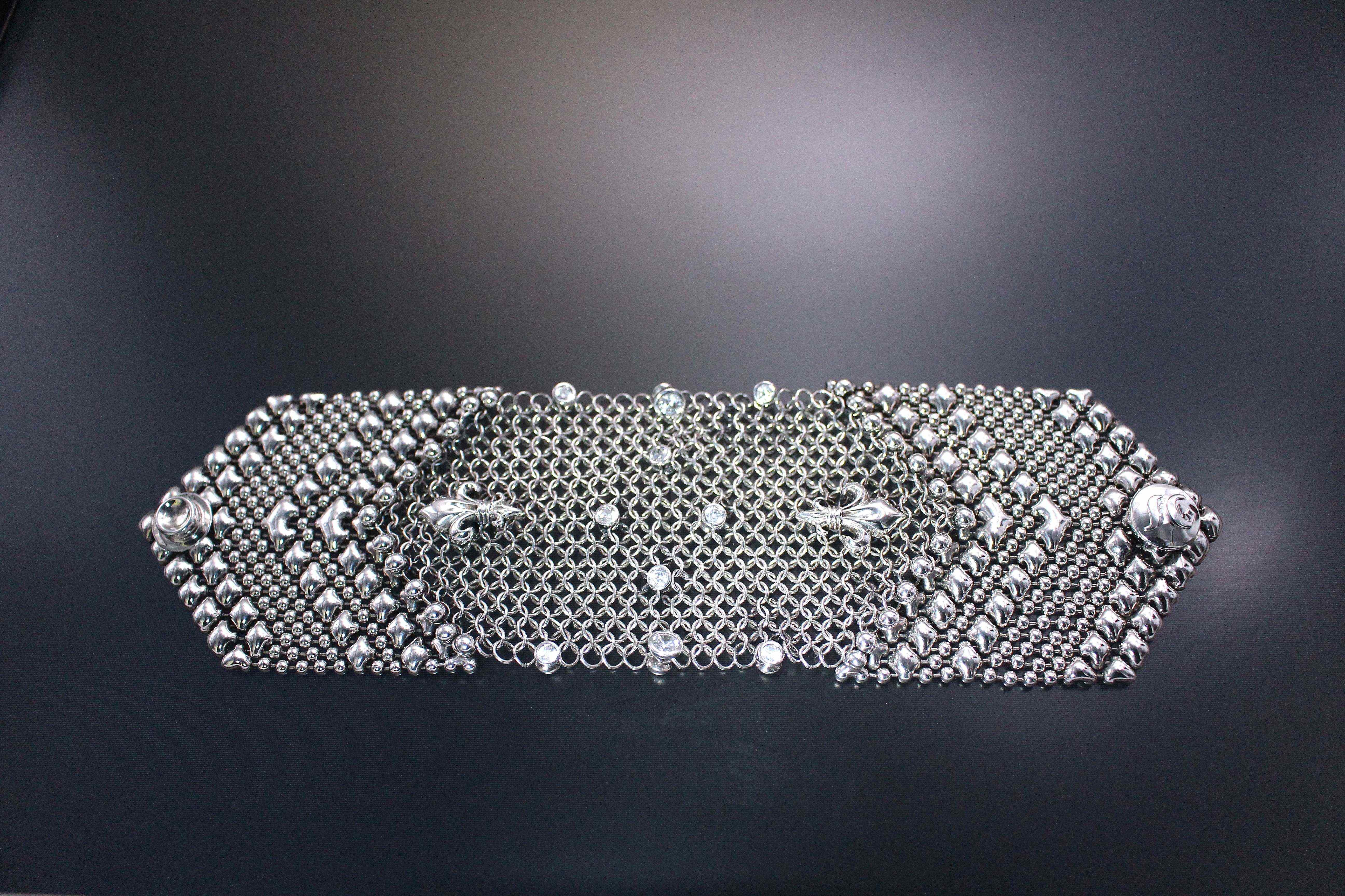 SG Liquid Metal Chainmail CMB4Z-AS (antique silver finish) Bracelet by Sergio Gutierrez