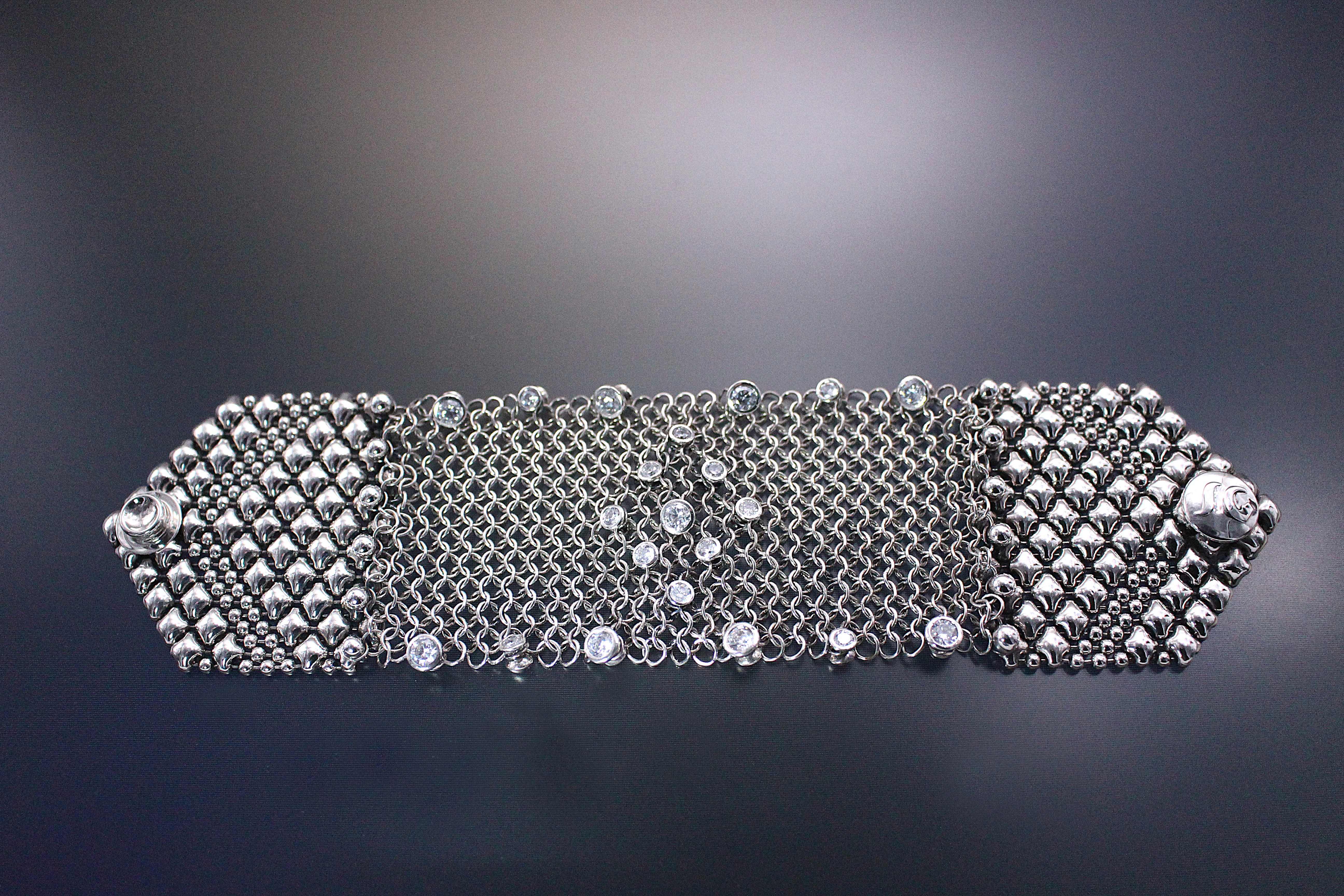 SG Liquid Metal Chainmail CMB3Z-AS (antique silver finish) Bracelet by Sergio Gutierrez