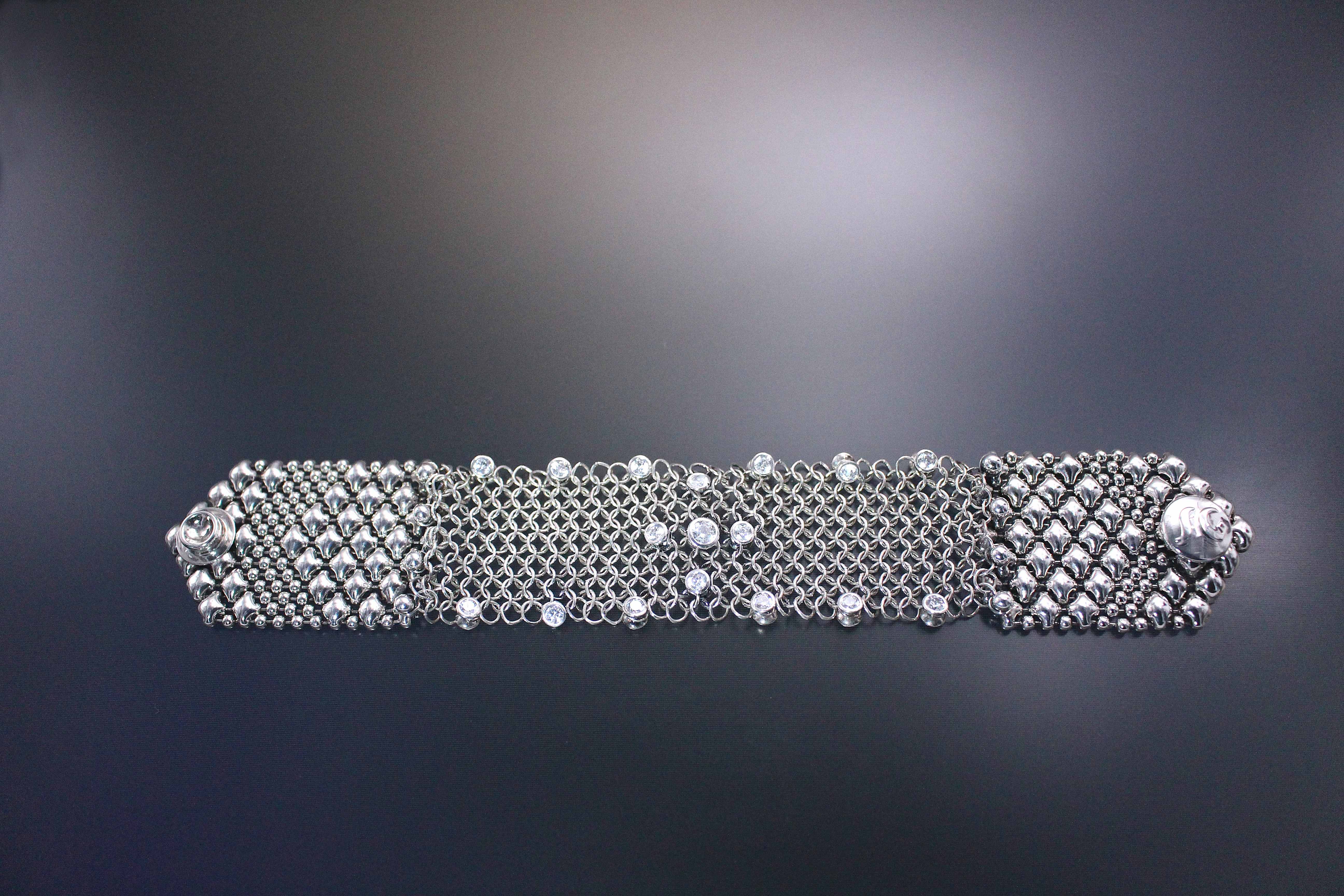 SG Liquid Metal Chainmail CMB2 Z - AS (antique silver finish) Bracelet by Sergio Gutierrez