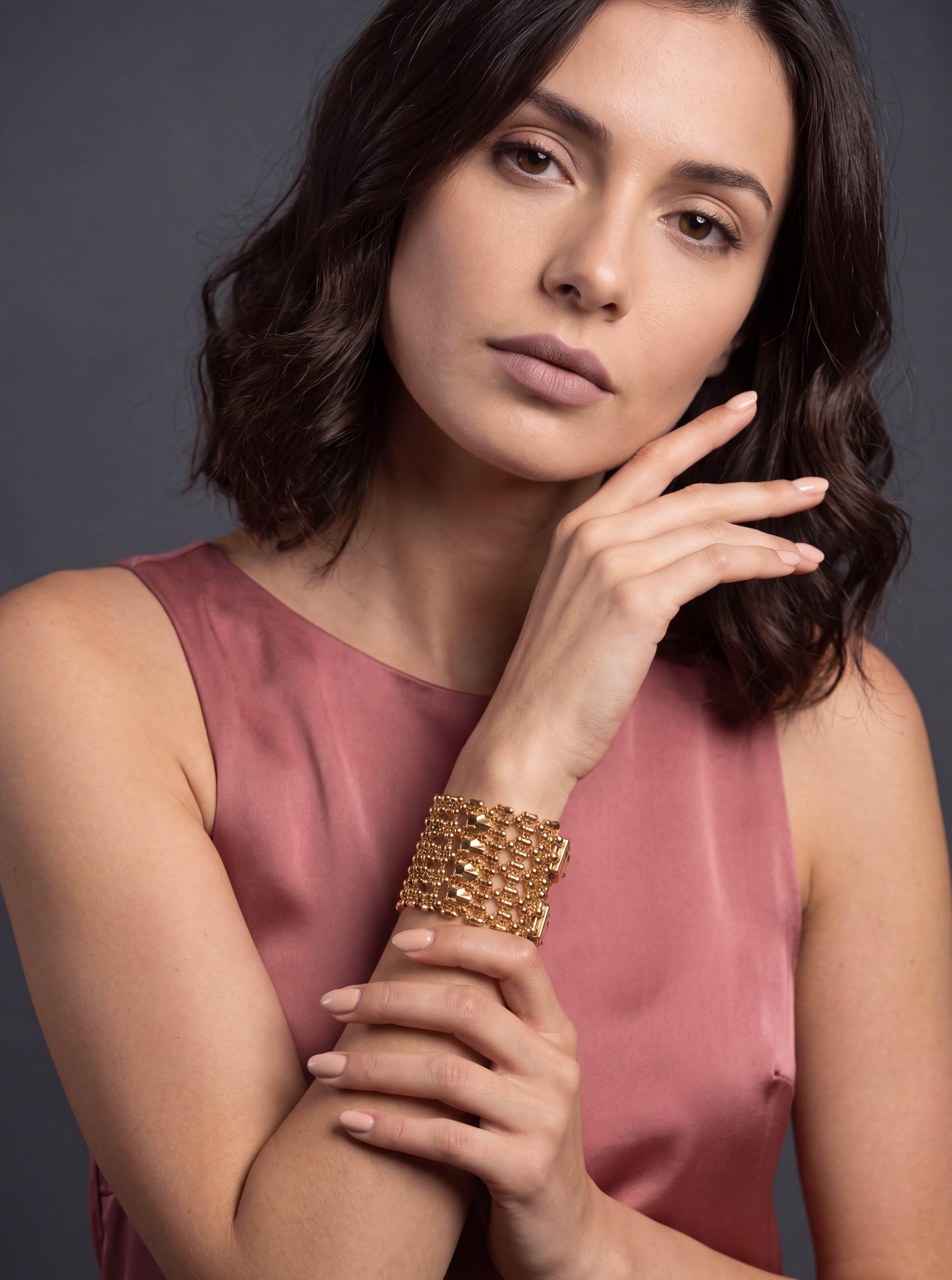 SG Liquid Metal TB43 AG – Antique Gold Finish – Bracelet by Sergio Gutierrez