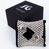 SG Liquid Metal PRB2-AS– Antique Silver and Onyx Bracelet by Sergio Gutierrez