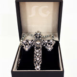SG Liquid Metal LEN 3710 – Antique silver finish Cross necklace by Sergio Gutierrez