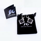 SG Liquid Metal PR-E1 – Antique Silver and Onyx Earring by Sergio Gutierrez