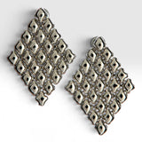 SG Liquid Metal E17 - AS Antique Silver Finish Earrings by Sergio Gutierrez