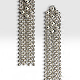 SG Liquid Metal E14 - AS Antique Silver Finish Earrings by Sergio Gutierrez
