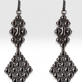 SG Liquid Metal E16-BLK Black Chrome Finish Earrings by Sergio Gutierrez