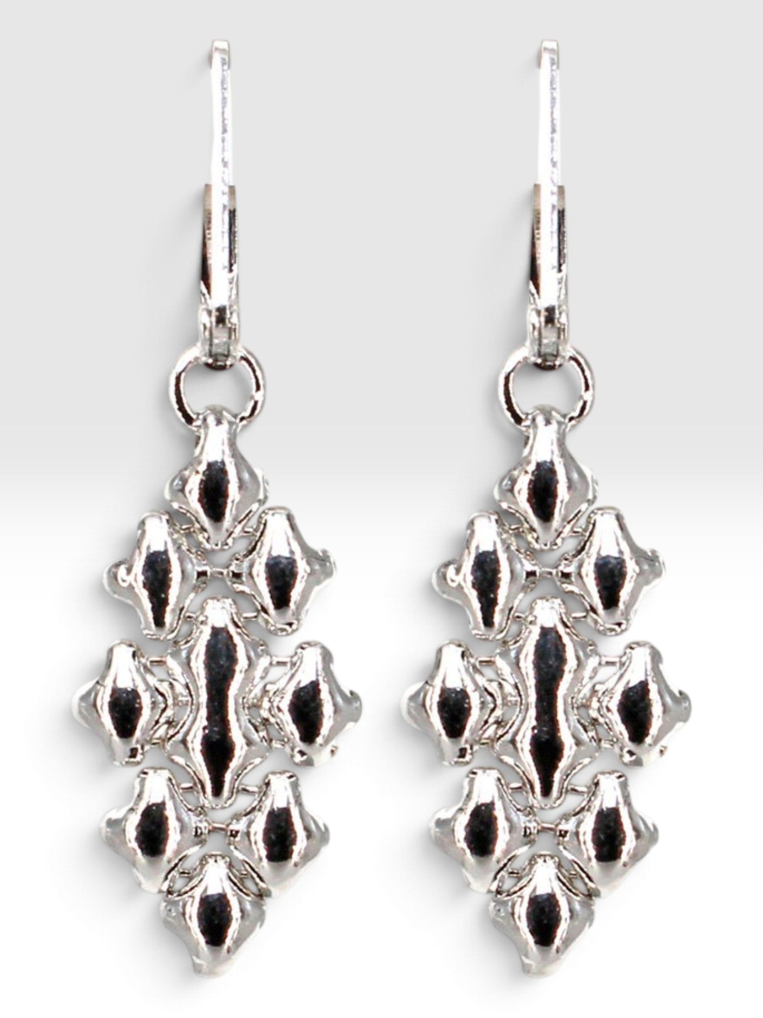 SG Liquid Metal E32 - AS Antique Silver Finish Earrings by Sergio Gutierrez