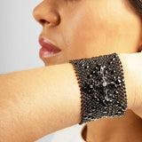 SG Liquid Metal B10Z-CROSS-BLK Black Chrome Finish Bracelet by Sergio Gutierrez