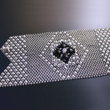 SG Liquid Metal PRB2-AS– Antique Silver and Onyx Bracelet by Sergio Gutierrez