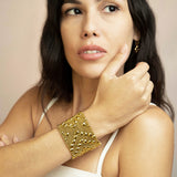 SG Liquid Metal B108-AG Antique Gold 24K Bracelet by Sergio Gutierrez
