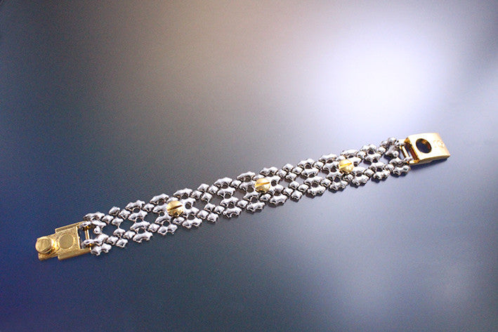 SG Liquid Metal TB41 – Antique silver and Gold Finish – Bracelet by Sergio Gutierrez