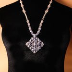 SG Liquid Metal LEN 3714 – Antique silver finish “Fleur de Lys” Cross necklace by Sergio Gutierrez