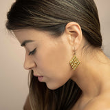 SG Liquid Metal E15-G24K Gold 24K Finish EARRINGS by Sergio Gutierrez