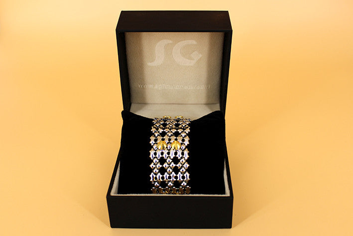SG Liquid Metal TB42 – Antique Silver and Gold Finish – Bracelet by Sergio Gutierrez