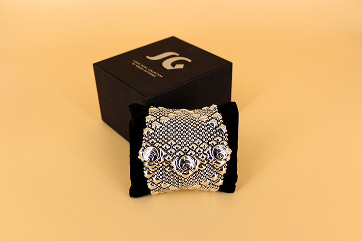 SG Liquid Metal PRB1-AS TUQ – Antique Silver Finish and Turquoise Bracelet by Sergio Gutierrez