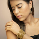 SG Liquid Metal B79-AG Antique Gold 24K Bracelet by Sergio Gutierrez